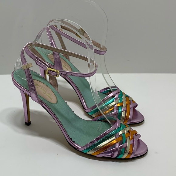 SJP by Sarah Jessica Parker Shoes - SJP Sarah Jessica Parker Women's Serpentine Multi Strap metallic pumps US 7
